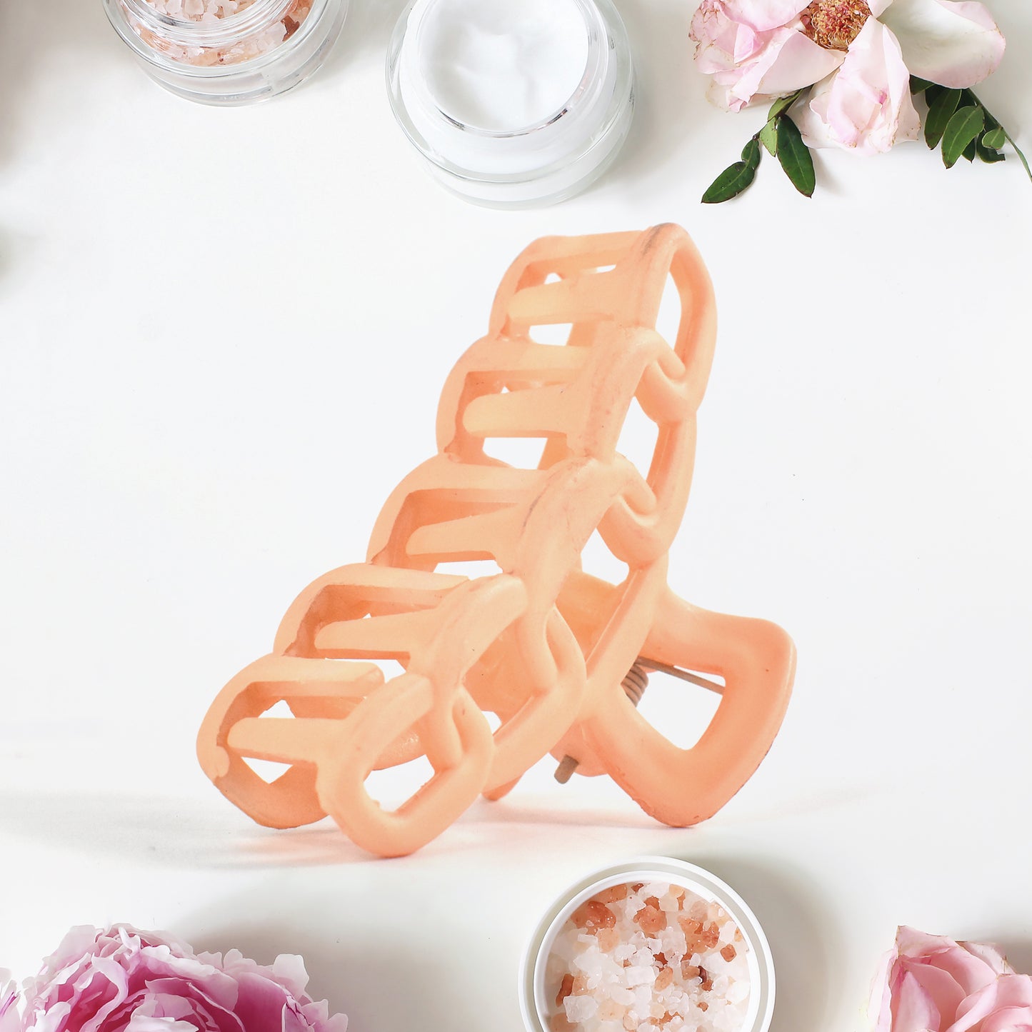 Plastic Hair Clamp Grip Simple Matte Hair Barrette Clamp (1 Pc)