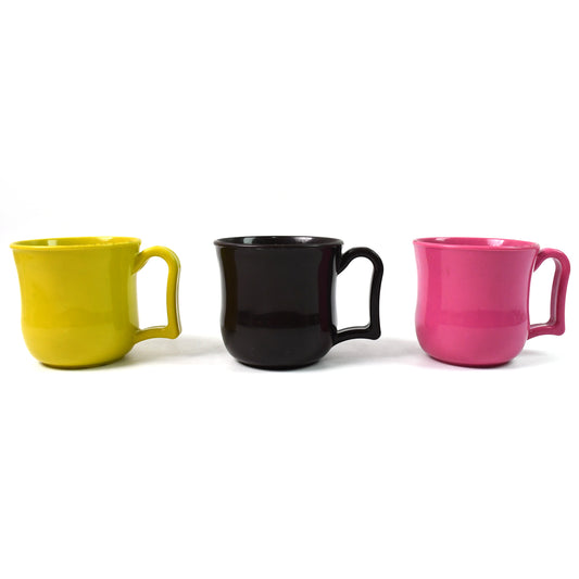 Premium Plastic Coffee Tea Cups Mug With Handle (1 Pc Loose Mix Color)