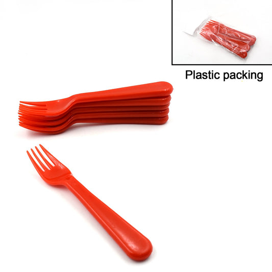 5968 Plastic Fork Spoon Fork Spoon Set Fruit Fork Spoon Set Baby Fork Spoonvegetable Fork Spoon Plastic Salad Spoon Dessert Spoon (6pc Set)