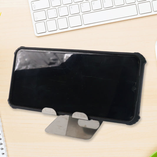 Stainless Steel Universal Mobile Tablet Stand Holder - (1 Pc)