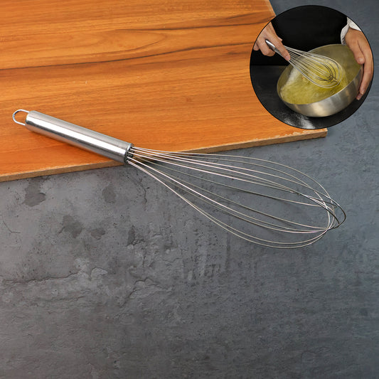 Large Stainless Steel Balloon Whisk Heavy-duty Kitchen Tool (30cm 1 Pc)