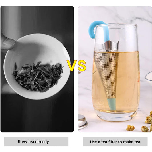 Reusable Cute Umbrella Tea Strainer Without Tray Stand (1 Pc Mix Color)