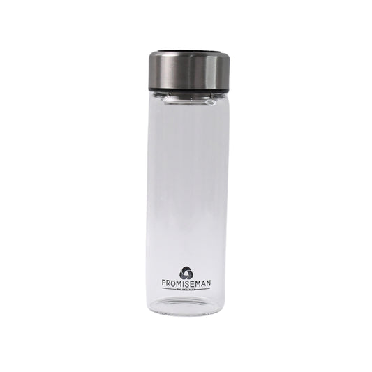 Outdoor Sport Glass Water Bottle With Steel Lid 500 Ml Approx)