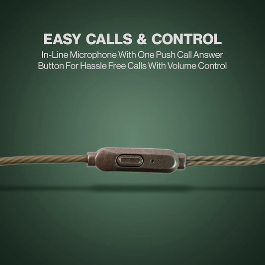 Premium Wired Earphones With Mic - (1 Pc)