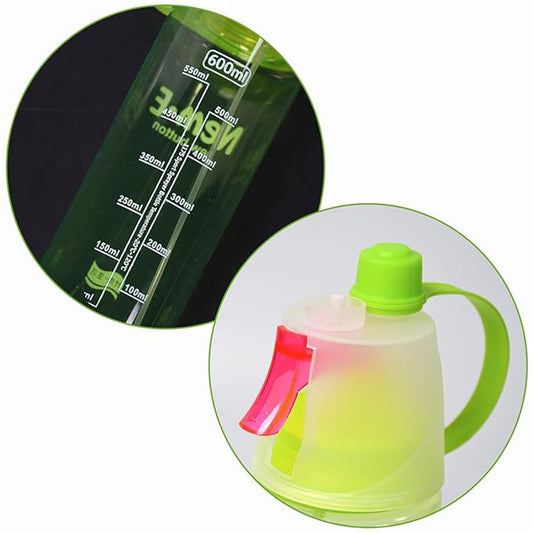Plastic 2 In 1 Mist Spray Water Bottle (Multicolour 600 Ml 1 Pc)