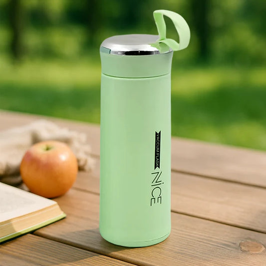 Water Bottle 400ml Leak Proof Glass Water Bottle With Daily Water Intake For Gym And Children Nice Bottle (1 Pc Light Green Color)