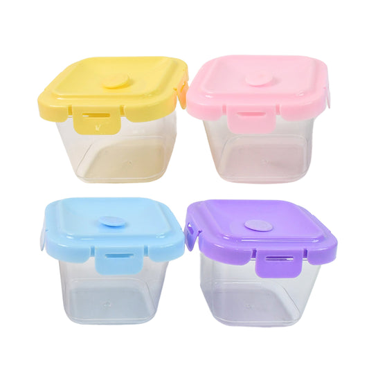 Plastic Food Storage Containers With Lid (4 Pcs Set 500 Ml)