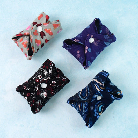 Reusable Cloth Sanitary Pads For Women (4 Pc Set)