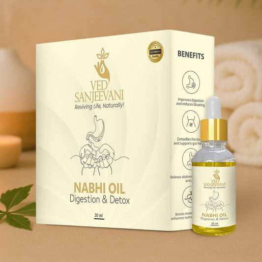 Ved Sanjeevani 30ml Ayurvedic Nabhi Oil For Digestion Detox (30ml 1 Pc)