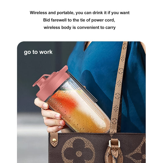 Portable Small Juicer Blender With Water Bottle Cup (2 Pc Set)