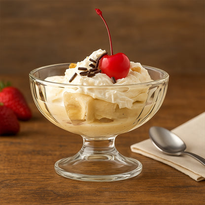 Premium Glass Ice Cream Dessert Bowl 6 Pc Set