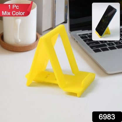 Adjustable Foldable Plastic Mobile Phone Stand (1 Pc  Mix Color)