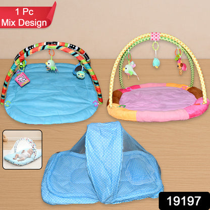 Multipurpose Baby Play Gym And Sleeping Mat (Mix Design  1 Pc)