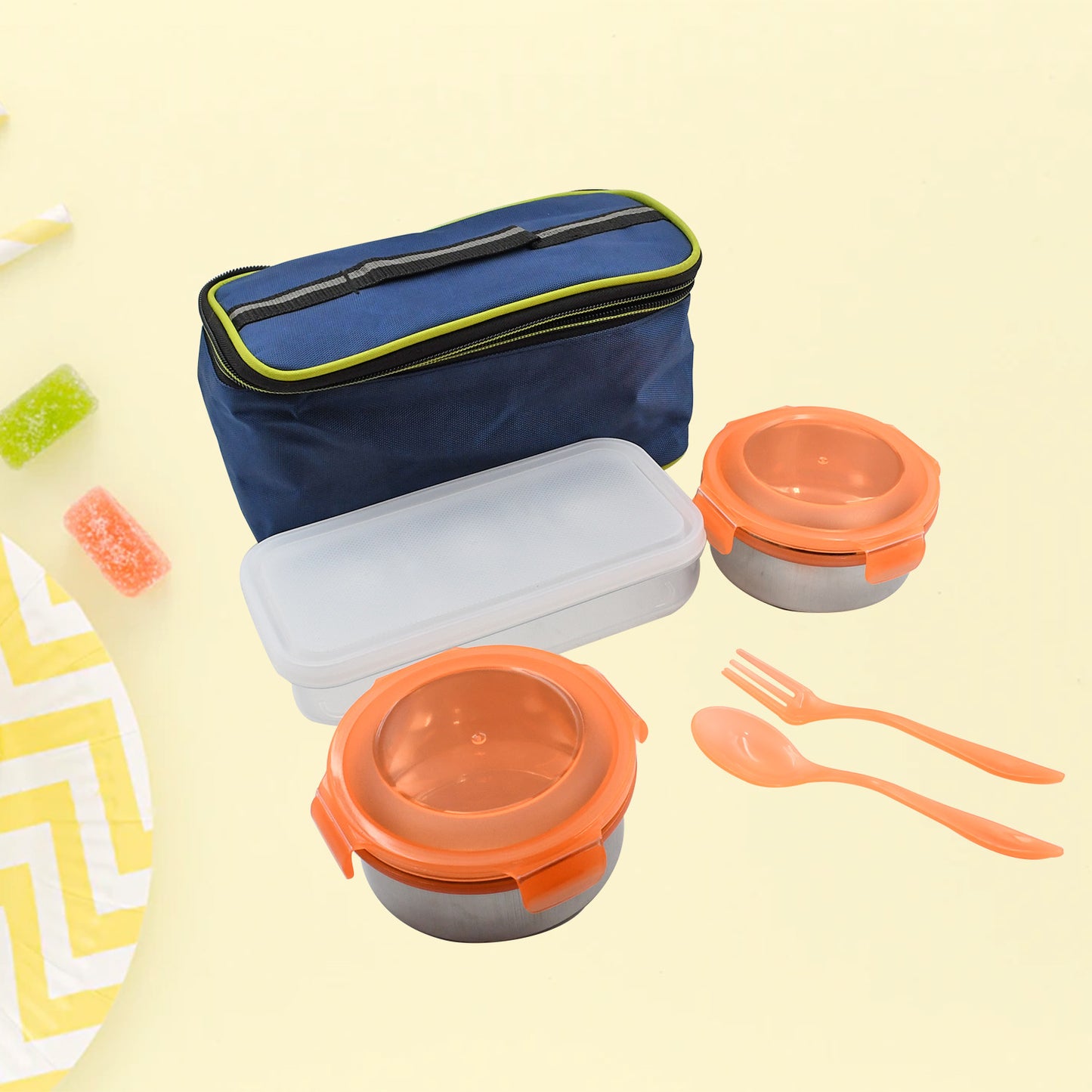 Airtight  Leak Proof Stainless Steel Container Multi Compartment Lunch Box Carry To All Type Lunch In Lunch Box  Premium Quality Lunch Box Ideal For Office  School Kids  Travelling Ideal (3 Different Lunch Box)