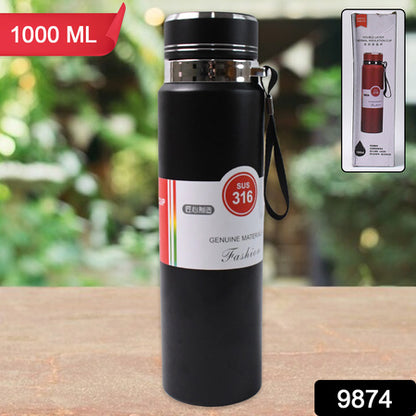 Stainless Steel Double Wall Insulation Water Bottle (1000 Ml)