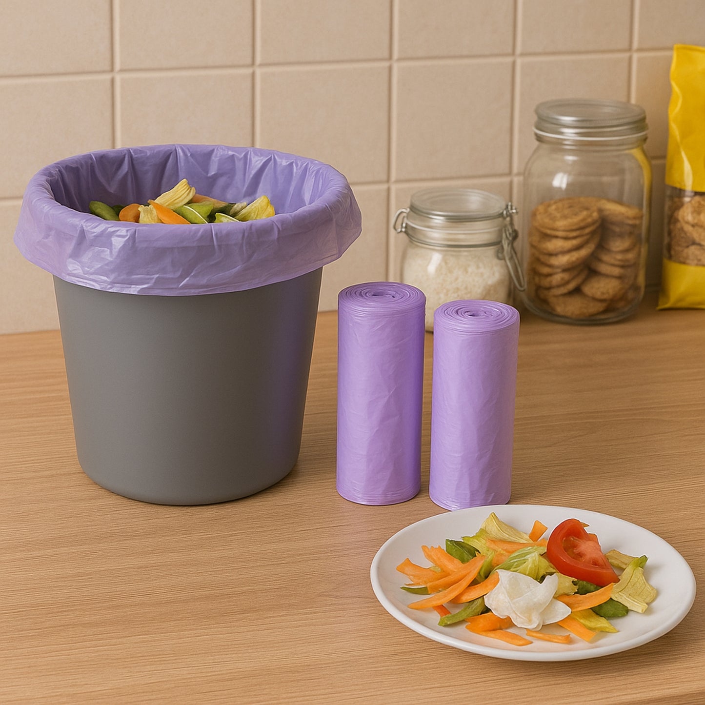 High-quality Garbage Bags 50x60 Cm (Mix Color  2 Pc)