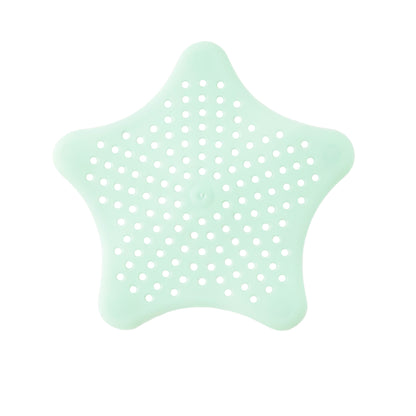 Mint Green Silicone Star Shaped Sink Filter Bathroom Hair Catcher Drain Strainers For Basin
