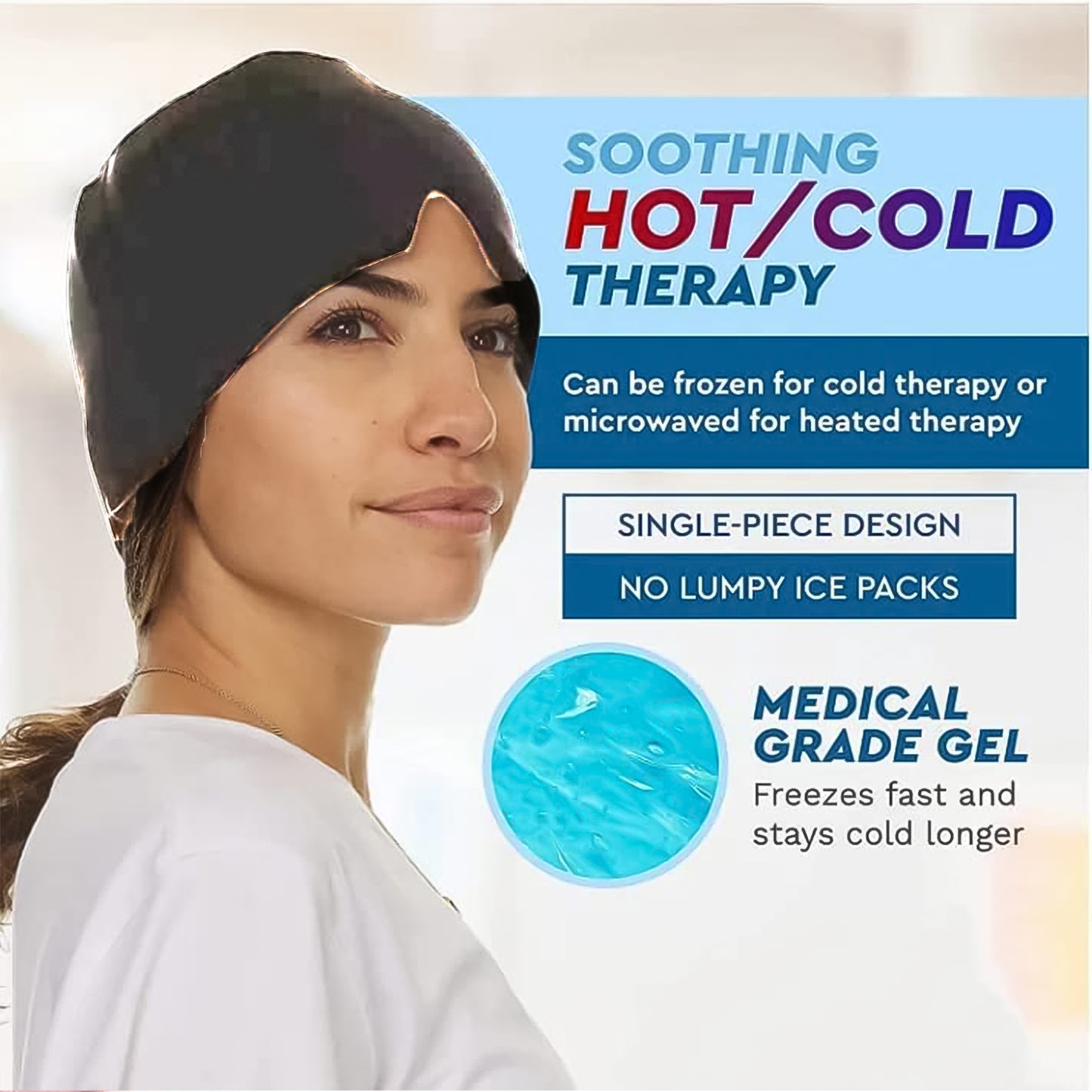 Headache Relief Hat Migraine Cap (1 Pc  Grey Color)