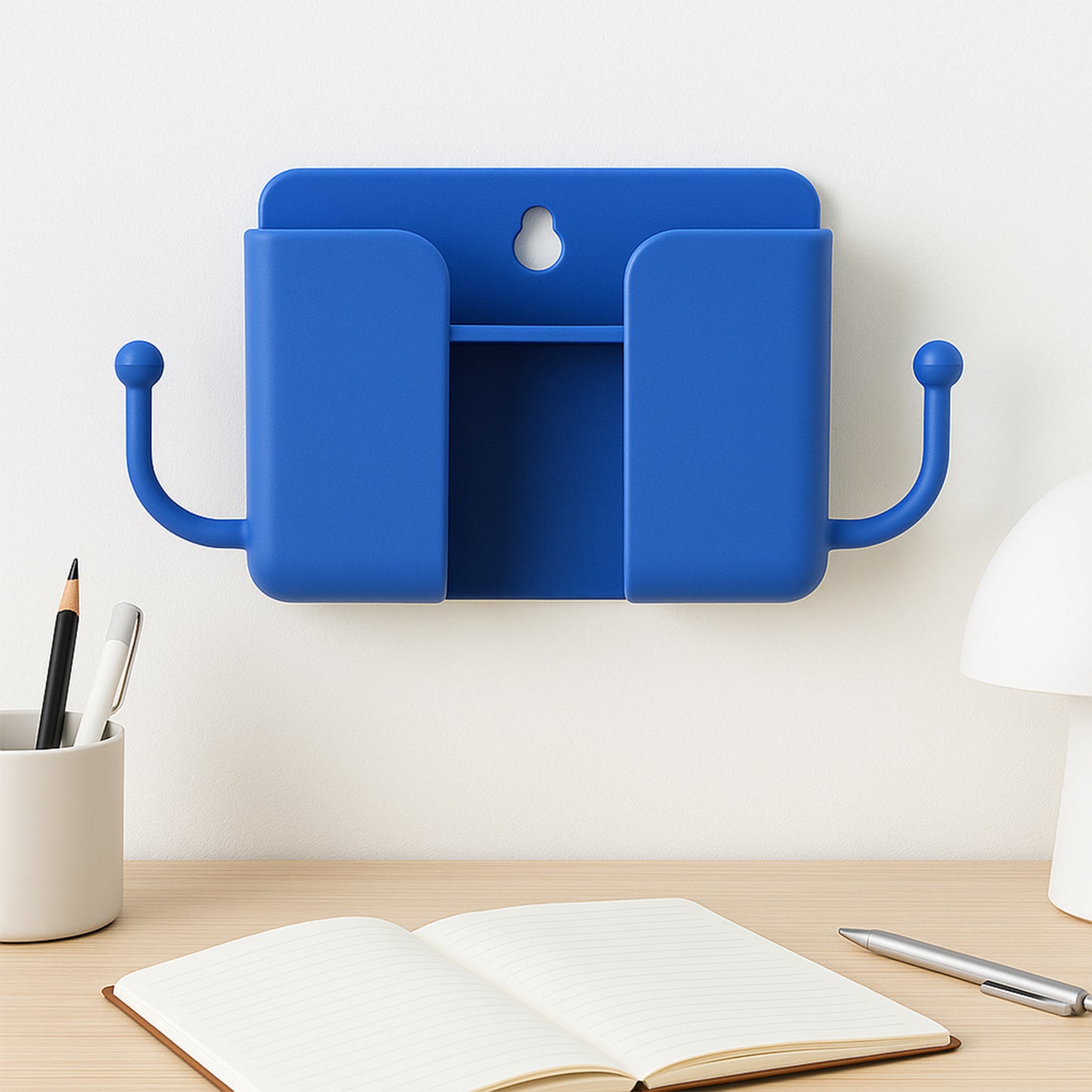 1 Pc Blue Wall Mount Mobile Stand With Hook