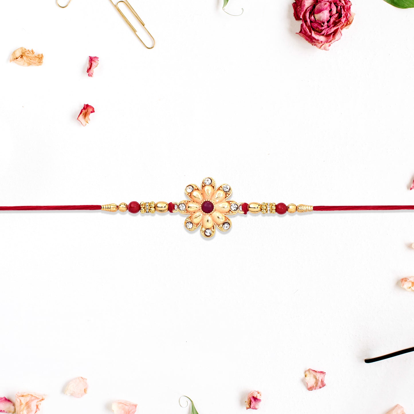 Designer Golden Rakhi