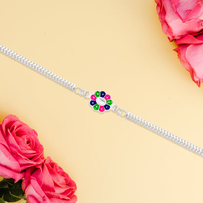 Color Full Flower Rakhi