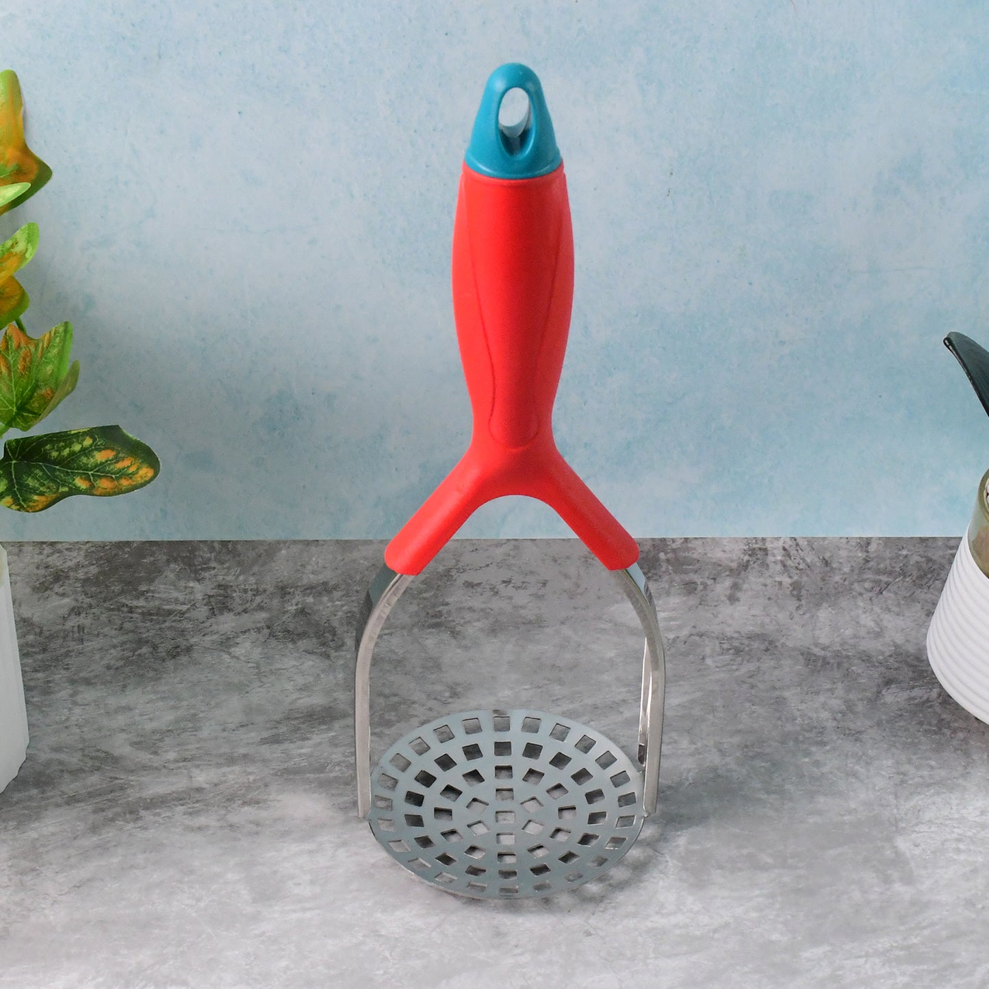 5493 Kitchen Food Masher Fruit Tool Masher Professional Masher Kitchen Tool Kitchen Masher With Comfortable Grip Heavy Duty Potato Masher Perfect For Bean Vegetable Fruits Masher (1 Pc)