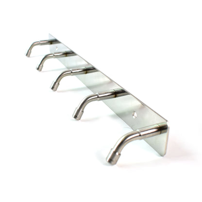 Stainless Steel Wall Mounted Coat 5 Hook Rack (26x3  1 Pc)