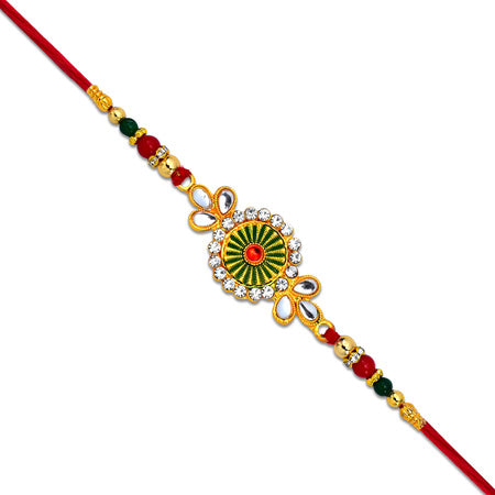 Traditional Floral Design Rakhi