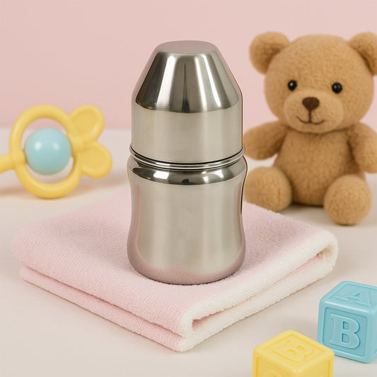 Apex Premium Stainless Steel Baby Feeding Bottle (125 Ml  1 Pc)