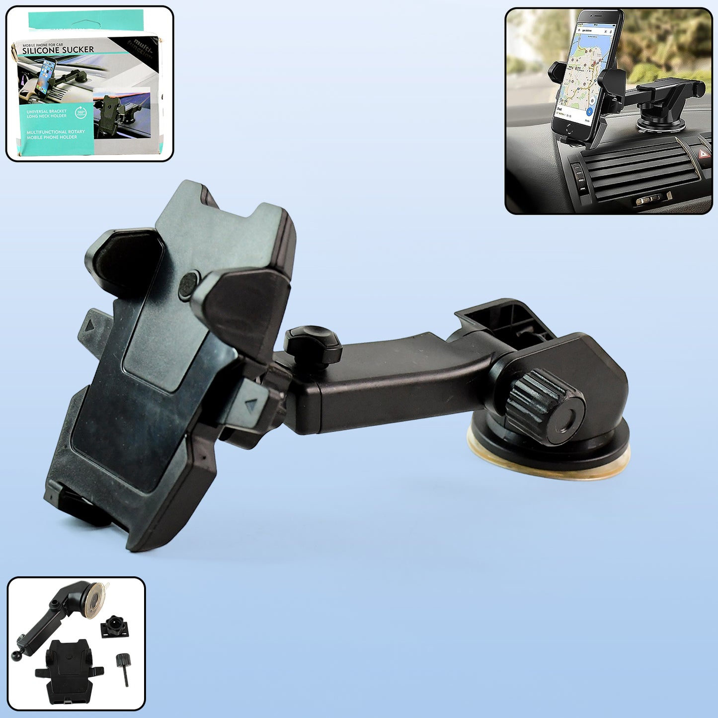 Universal Car Mobile Phone Holder Universal Car Mobile Phone Holder (1 Pc)