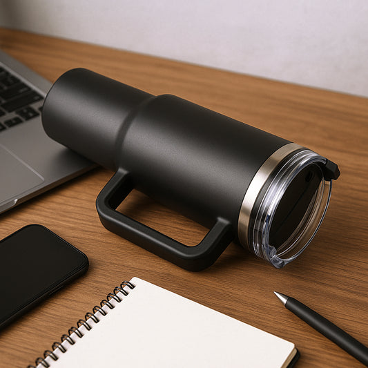 Premium 1200 Ml Stainless Steel Vacuum Insulated Travel Mug With Straw And Handle (1200ml 1 Pc)