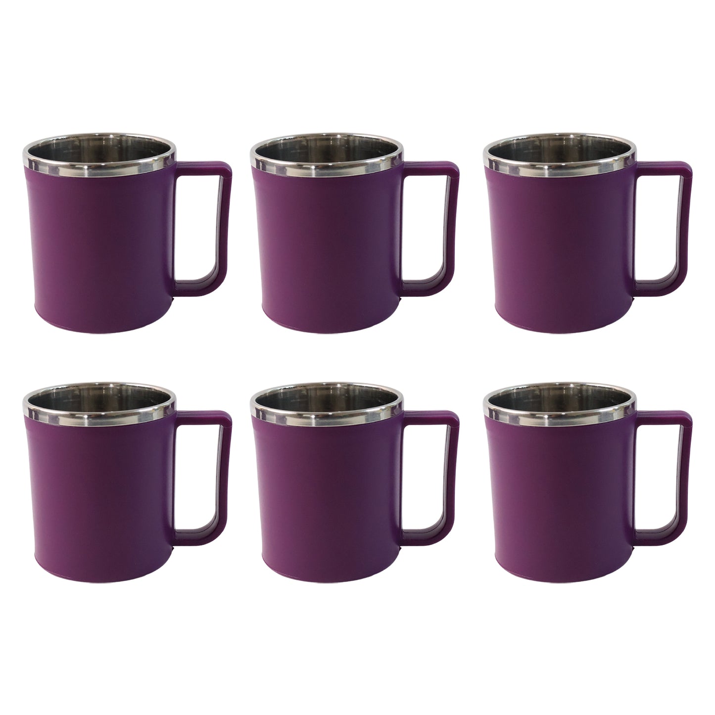 Supermom Stainless Steel Inner Coffee Mug Set (200ml  6 Pc)