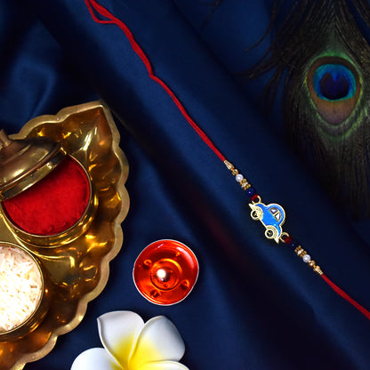 Blue Car Rakhi For Kids