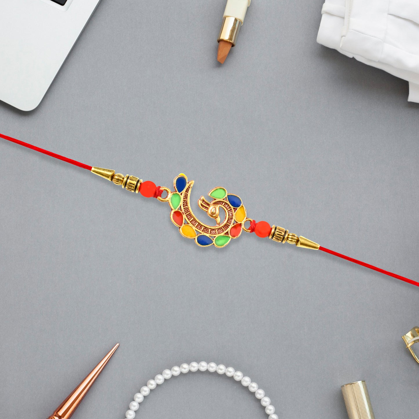 Modern Peacock Style Rakhi