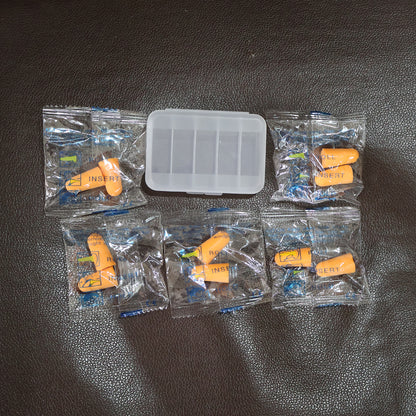 Foam Ear Plugs With Portable Storage Box (5 Pairs)