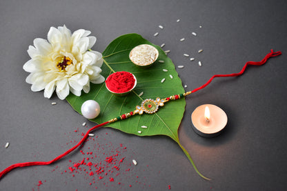 Traditional Floral Design Rakhi