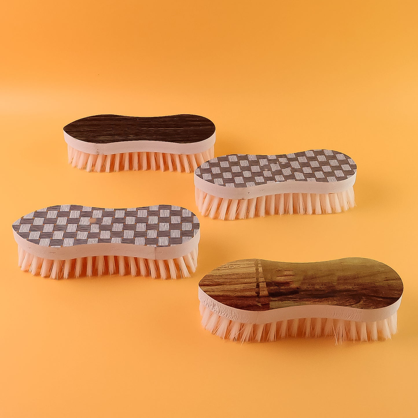 Veepee Ergonomic Curved Laundry Brush Set (4 Pc)