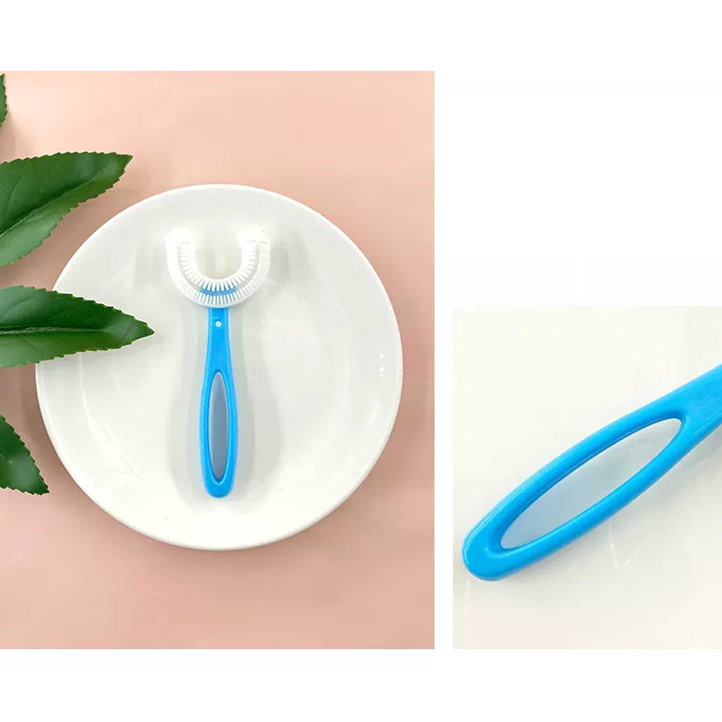 4003 U-shaped Toothbrush For Kids Manual Whitening Toothbrush Silicone Brush Head For Kids Children Infant Toothbrush For 2-6 Years| Pack of 2||