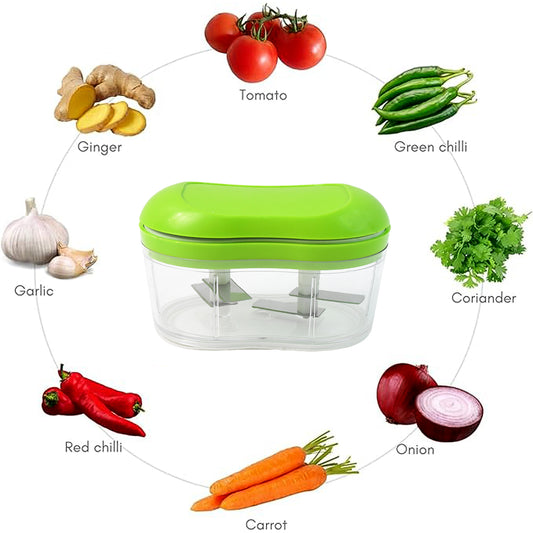 Manual Hand Push Garlic Cutter  Vegetable Chopper (1 Pc)