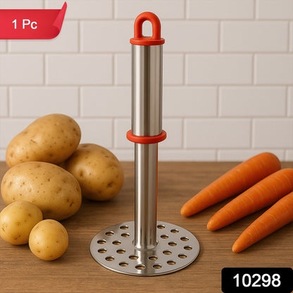 Stainless Steel Potato Masher With Ergonomic Handle (17cm  1 Pc)