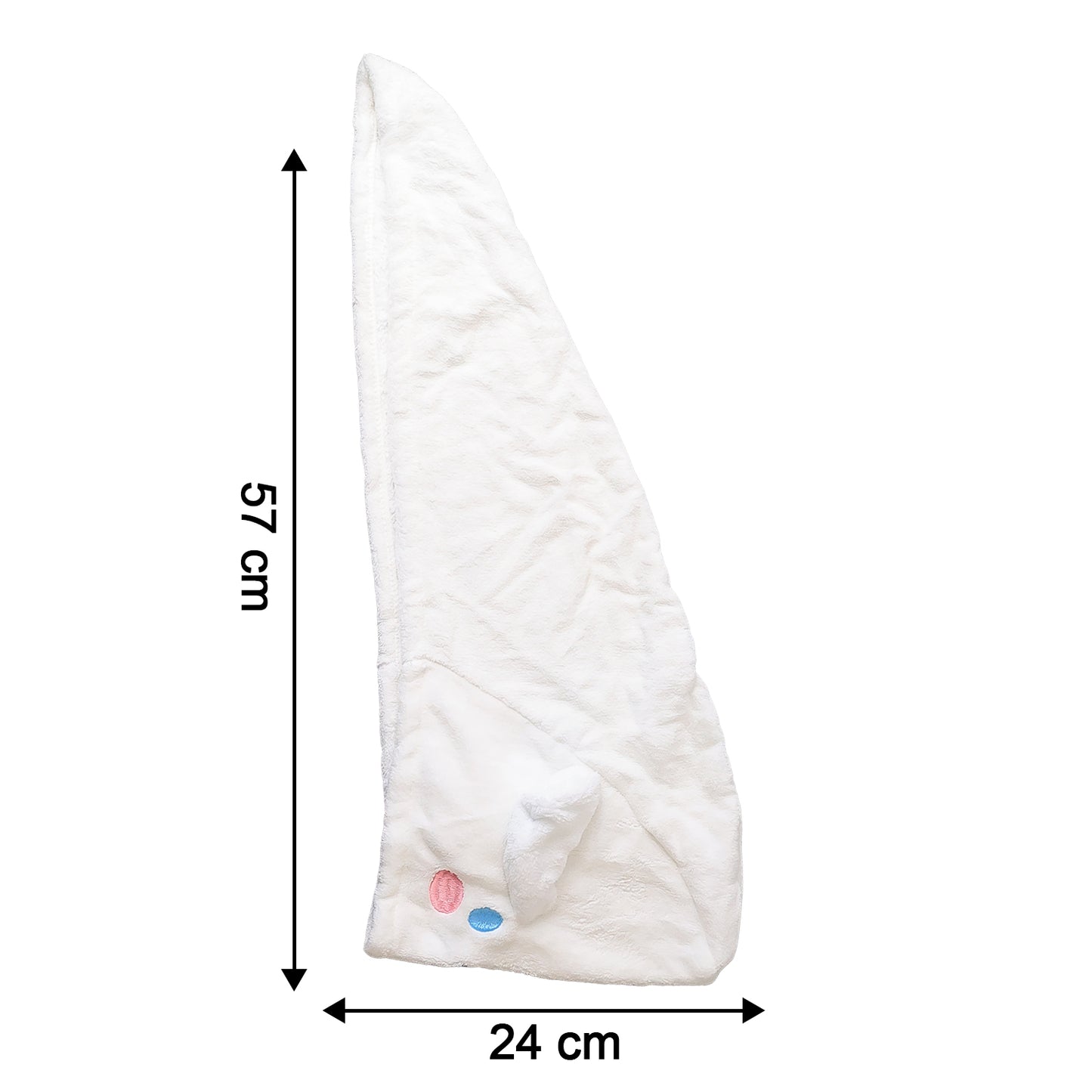 Premium Soft Microfiber Hair Drying Towel Wrap With Button (1 Pc)