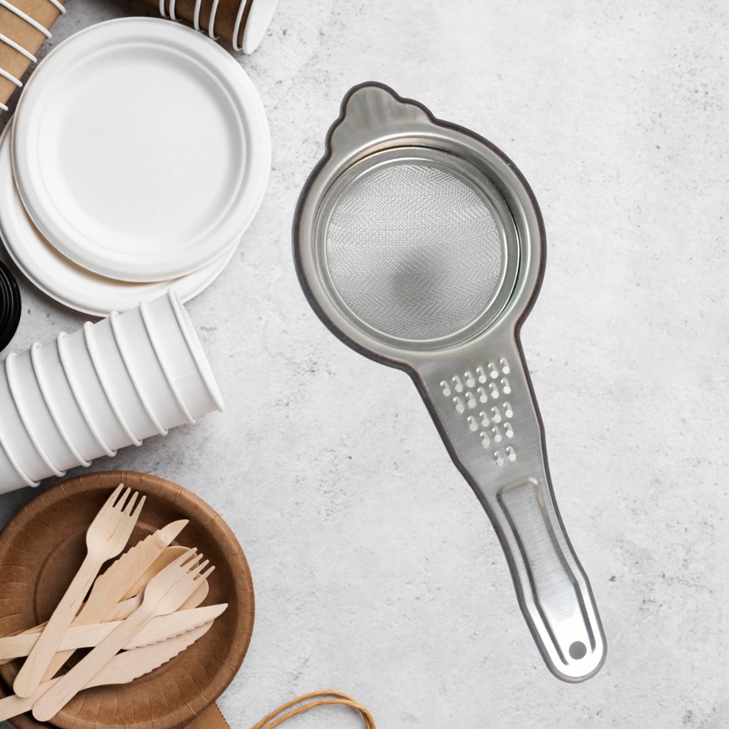 Heavy-duty Stainless Steel Fine Mesh Tea Strainer (1 Pc)